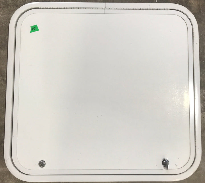 Used Radius Cornered Cargo Door 25 3/4" W x 23 3/4" H x 1" D - Young Farts RV Parts
