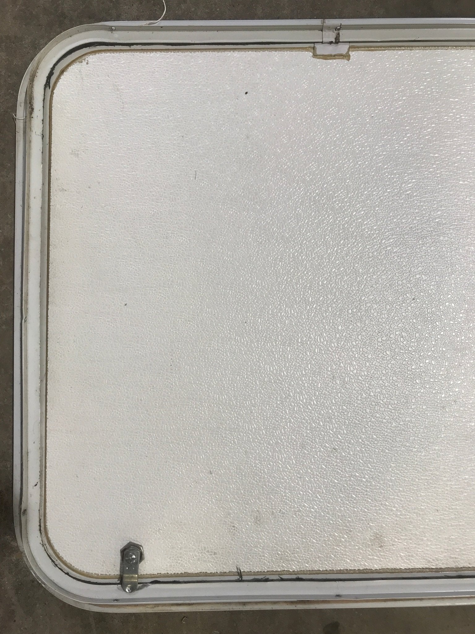 Used Radius Cornered Cargo Door 25 3/4" W x 23 3/4" H x 1" D - Young Farts RV Parts