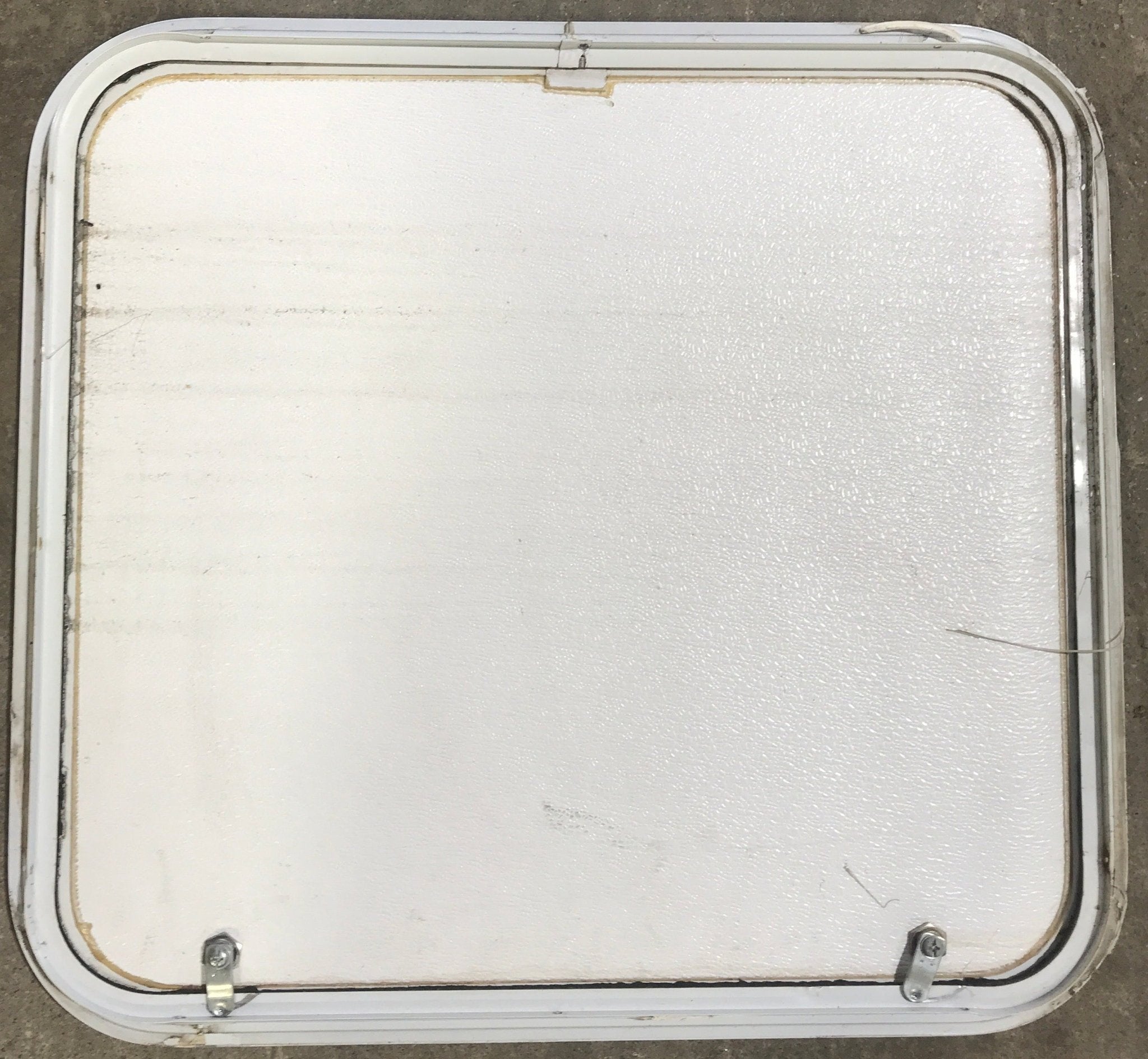 Used Radius Cornered Cargo Door 25 3/4" W x 23 3/4" H x 1" D - Young Farts RV Parts