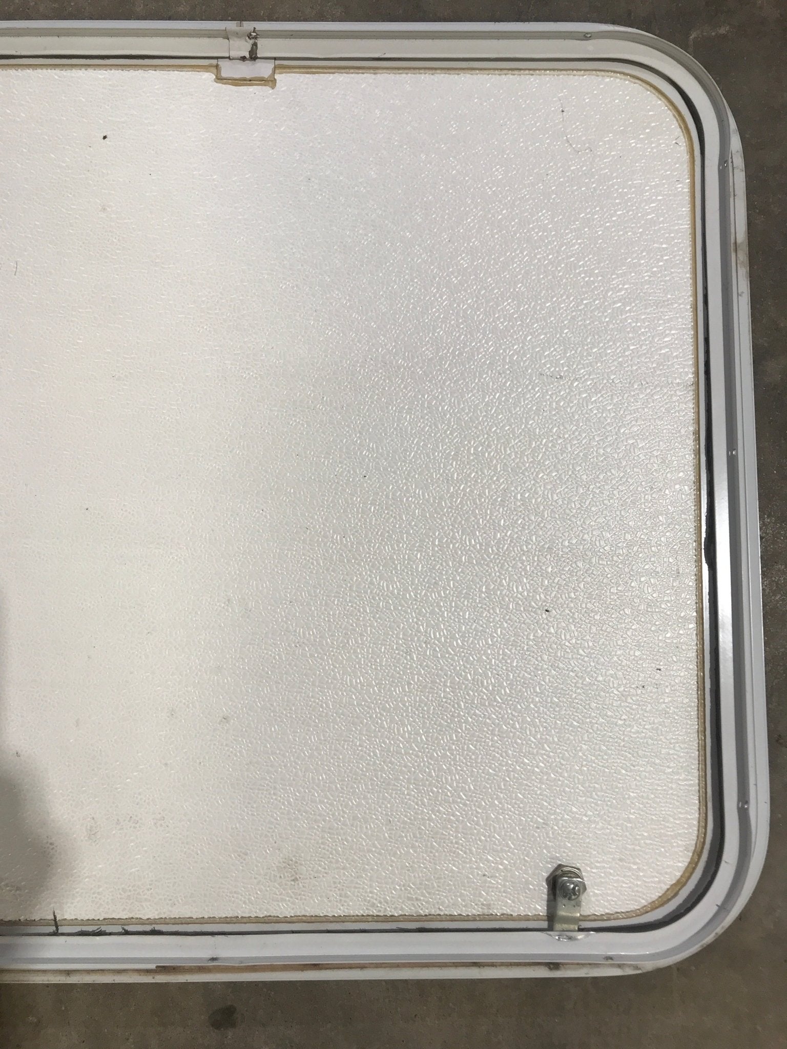 Used Radius Cornered Cargo Door 25 3/4" W x 23 3/4" H x 1" D - Young Farts RV Parts