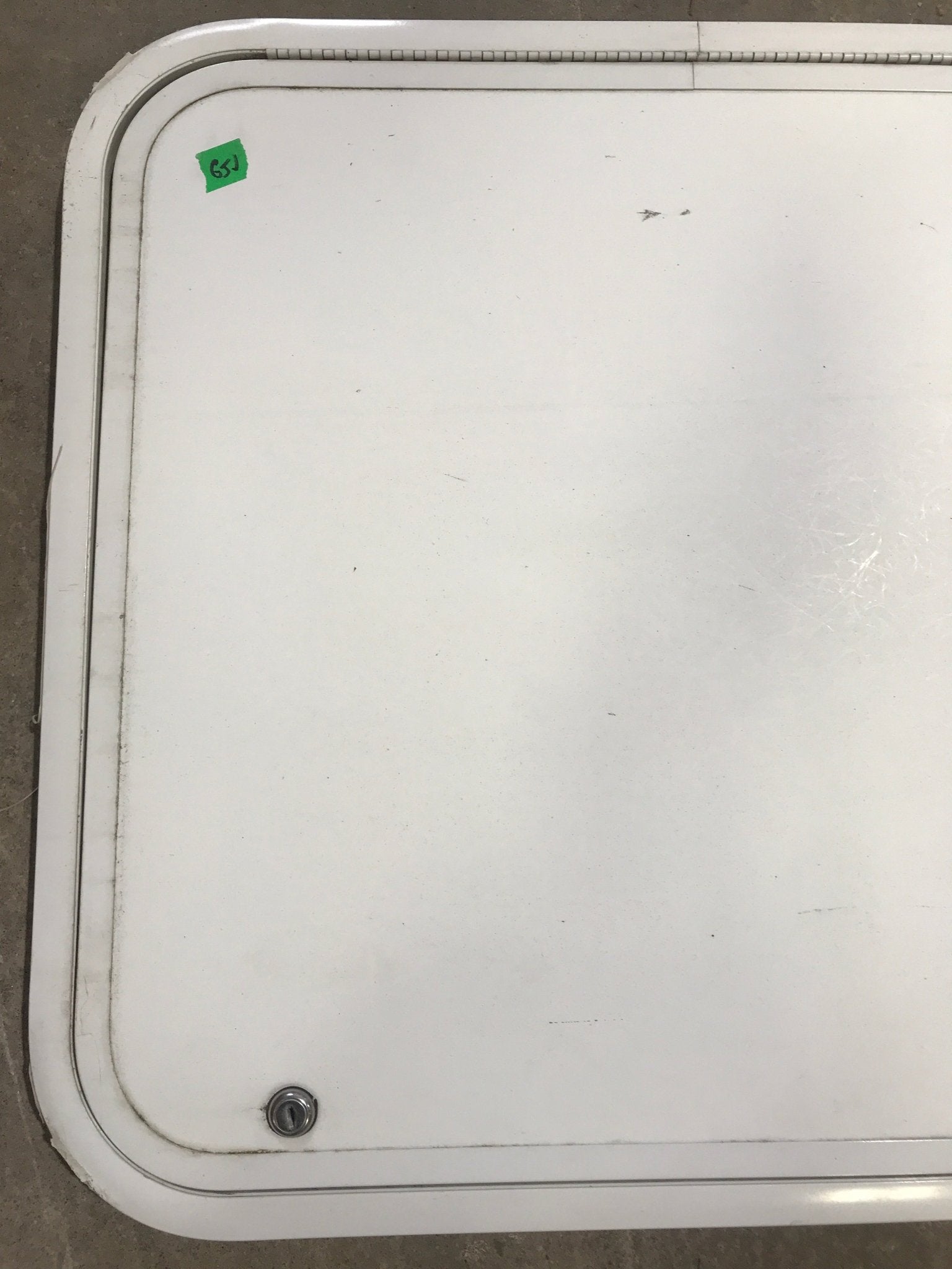 Used Radius Cornered Cargo Door 25 3/4" W x 23 3/4" H x 1" D - Young Farts RV Parts