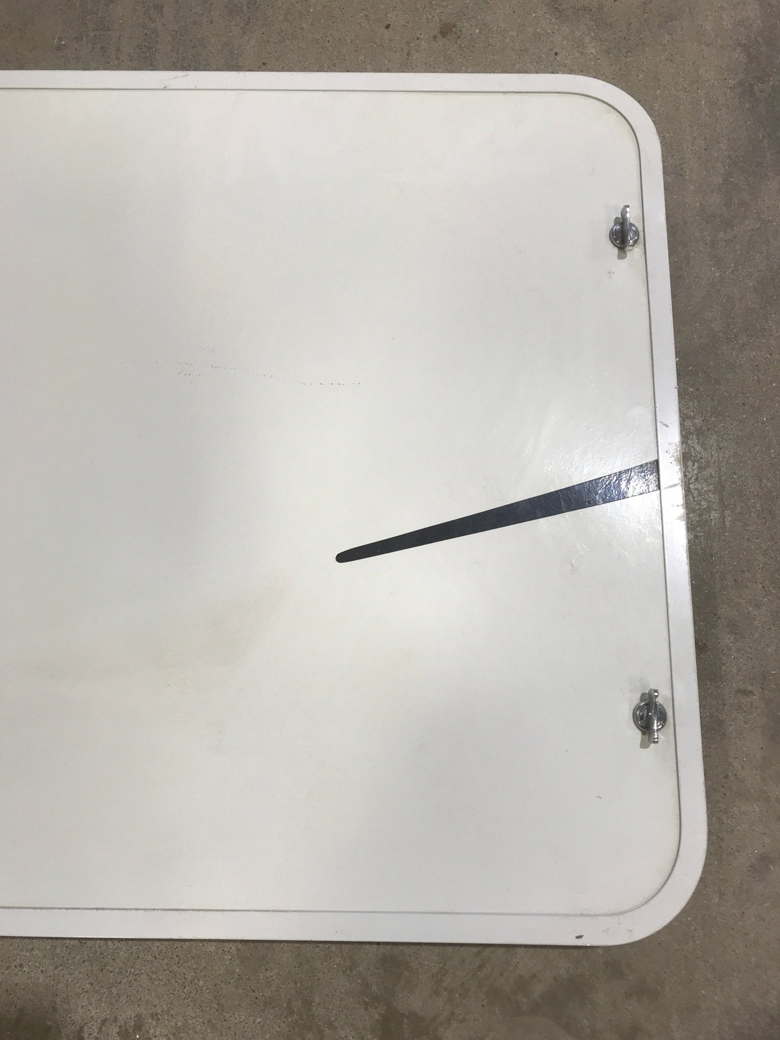 Used Radius Cornered Cargo Door 26" x 24" x 1/2" D - Young Farts RV Parts
