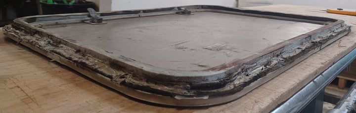 Used Radius Cornered Cargo Door 27 1/2" x 18 5/8" x 5/8"D - Young Farts RV Parts