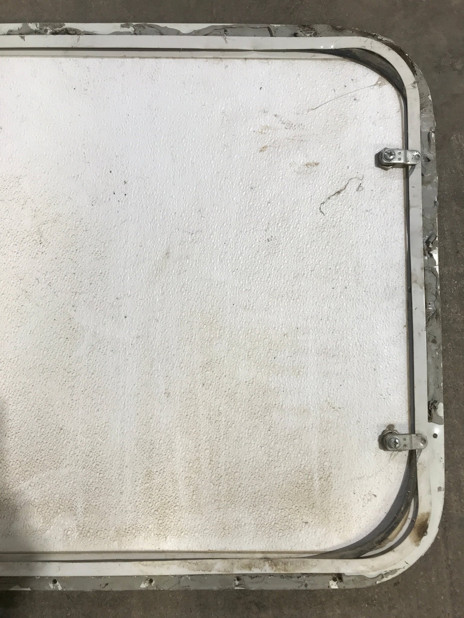 Used Radius Cornered Cargo Door 27 1/2" x 22 3/4" x 1/2" D - Young Farts RV Parts