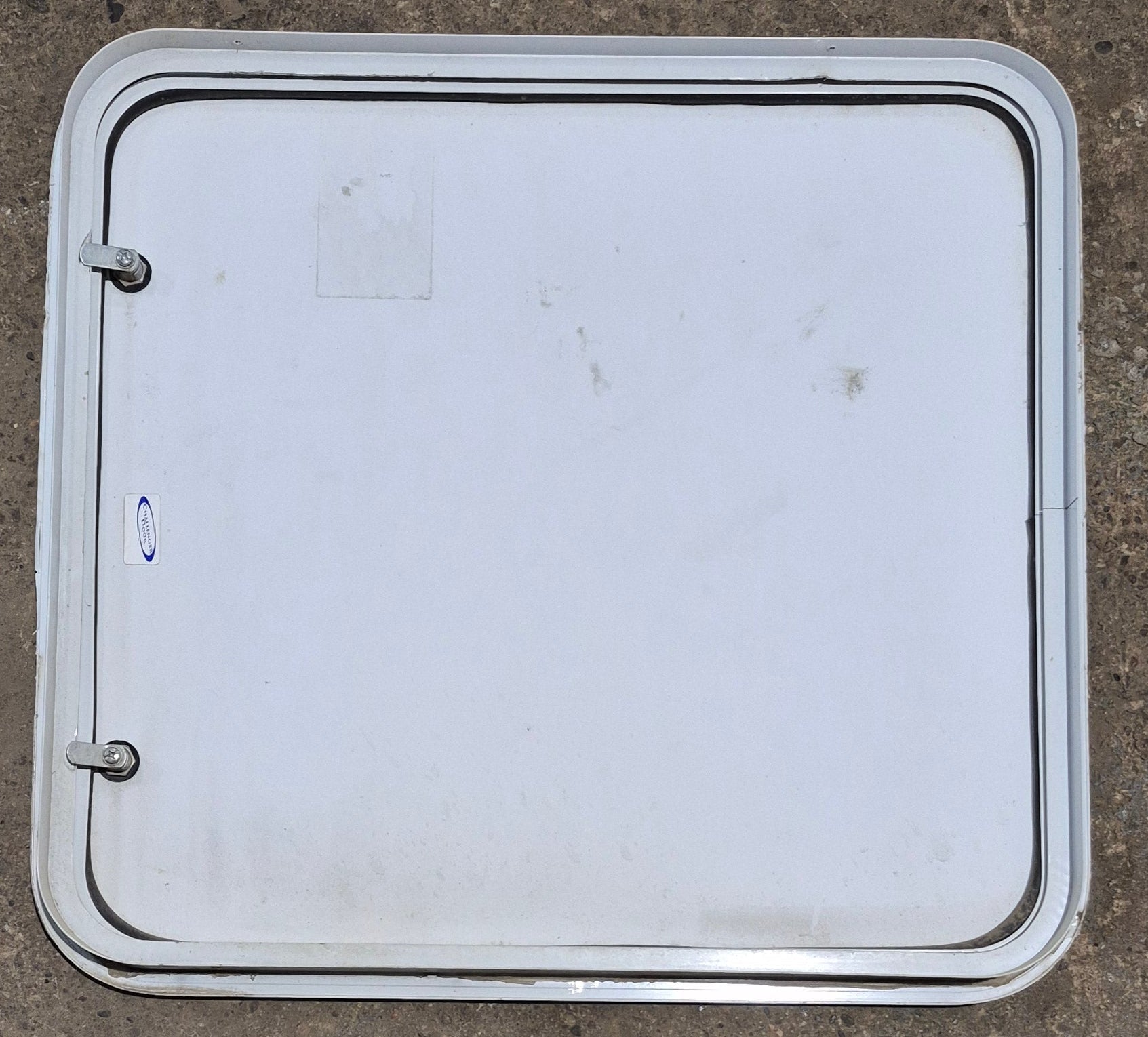 Used Radius Cornered Cargo Door 27 3/4" x 25 3/4" x 1 7/8" D - Young Farts RV Parts