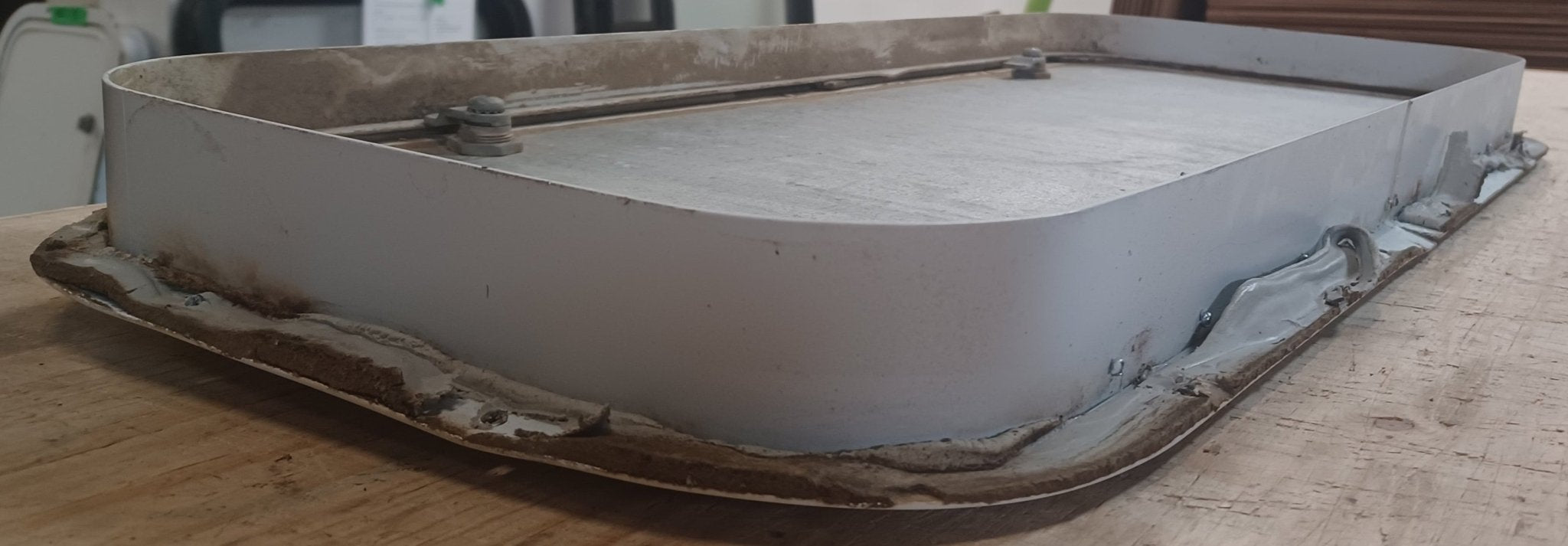 Used Radius Cornered Cargo Door 27 7/8" x 11 7/8" x 1 7/8"D - Young Farts RV Parts