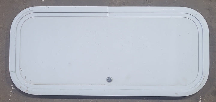 Used Radius Cornered Cargo Door 28 1/2" x 12 1/4" x 5/8" D - Young Farts RV Parts