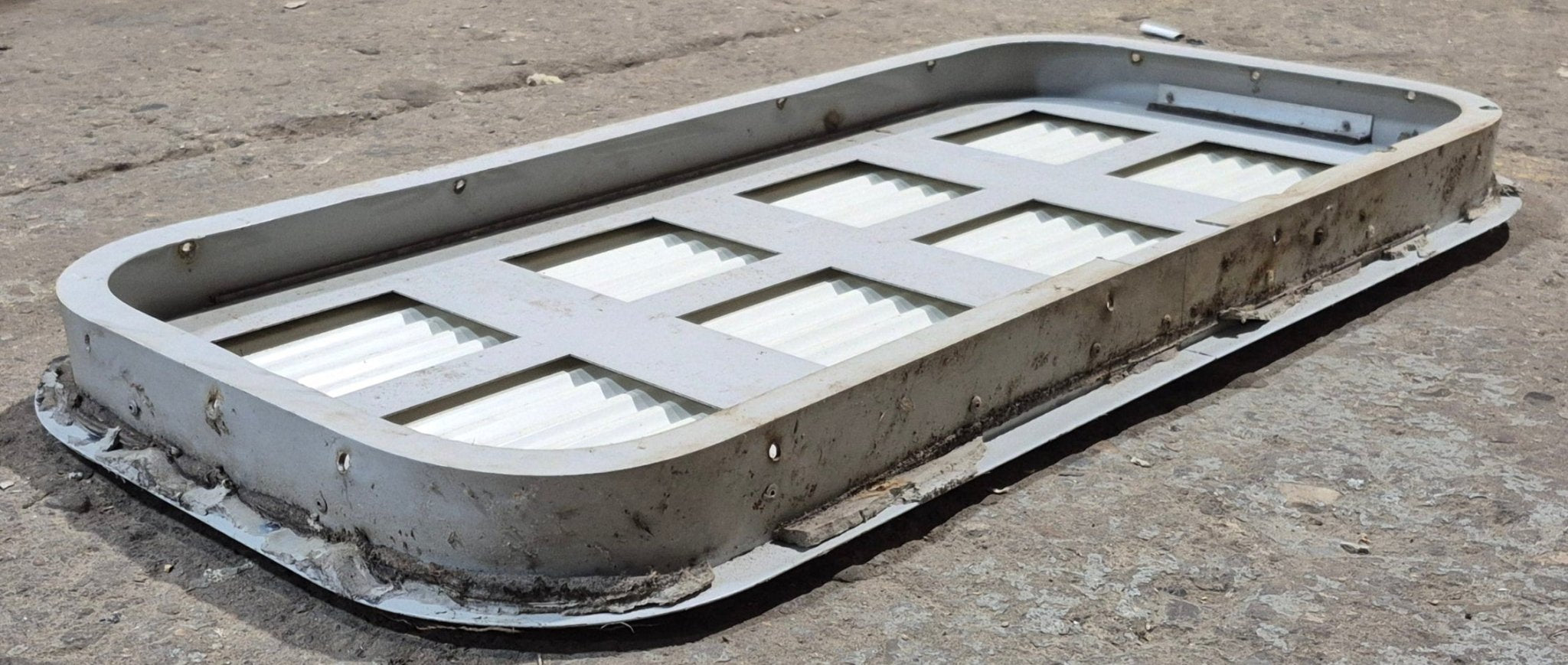 Used Radius Cornered Cargo Door 28 3/4" x 13 1/2" x 1 3/4" - Young Farts RV Parts