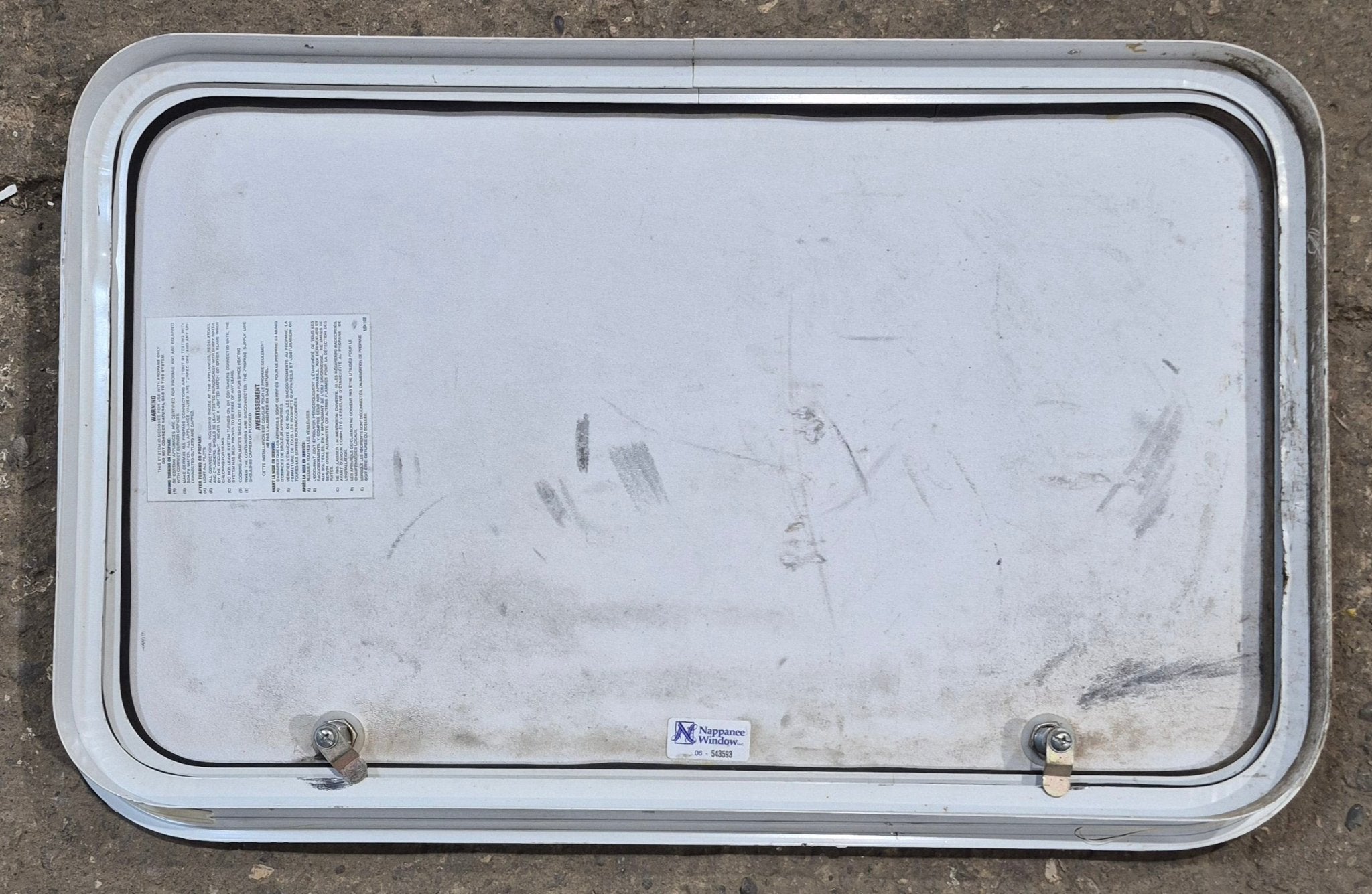 Used Radius Cornered Cargo Door 28 3/4" x 17 7/8" x 1 7/8" D - Young Farts RV Parts