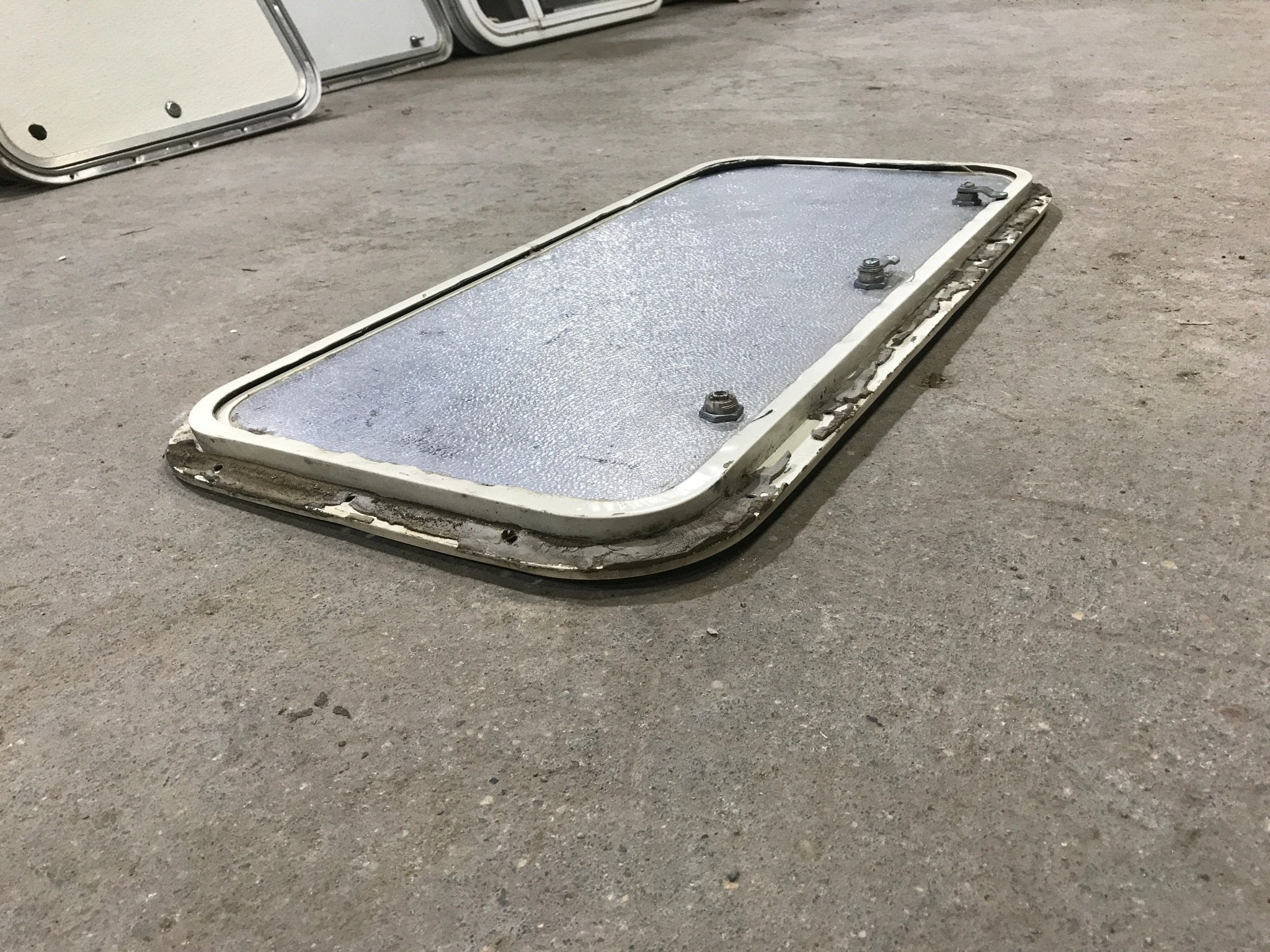 Used Radius Cornered Cargo Door 29 3/4" x 13 3/4" x 3/4" D - Young Farts RV Parts