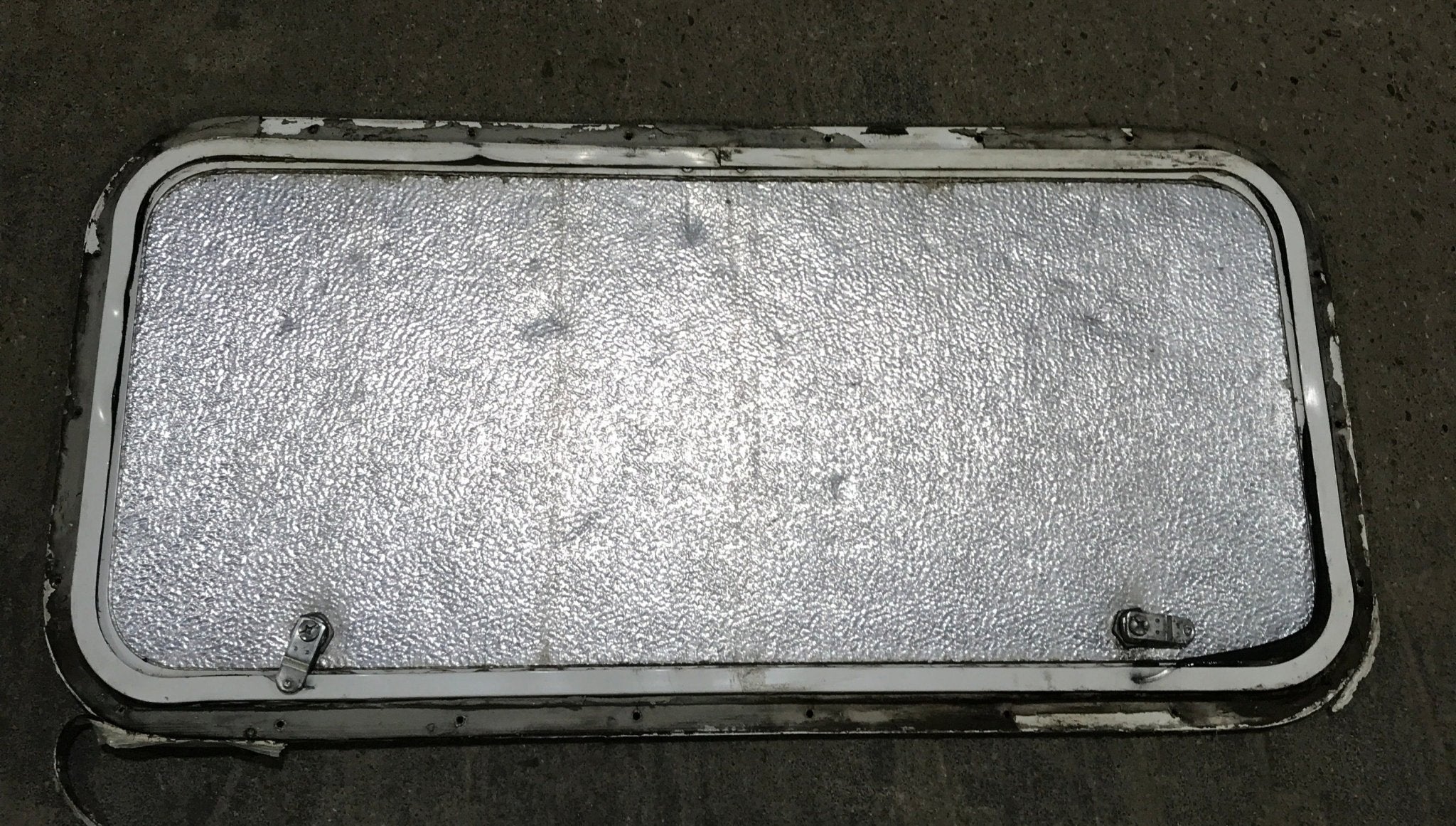 Used Radius Cornered Cargo Door 29 3/4" x 13 3/4" x 3/4"D - Young Farts RV Parts