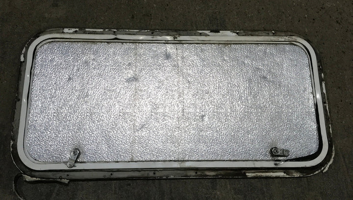Used Radius Cornered Cargo Door 29 3/4" x 13 3/4" x 3/4"D - Young Farts RV Parts
