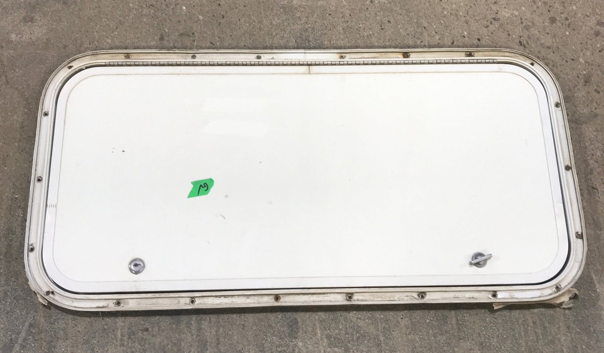 Used Radius Cornered Cargo Door 29 3/4" x 13 3/4" x 3/4"D - Young Farts RV Parts