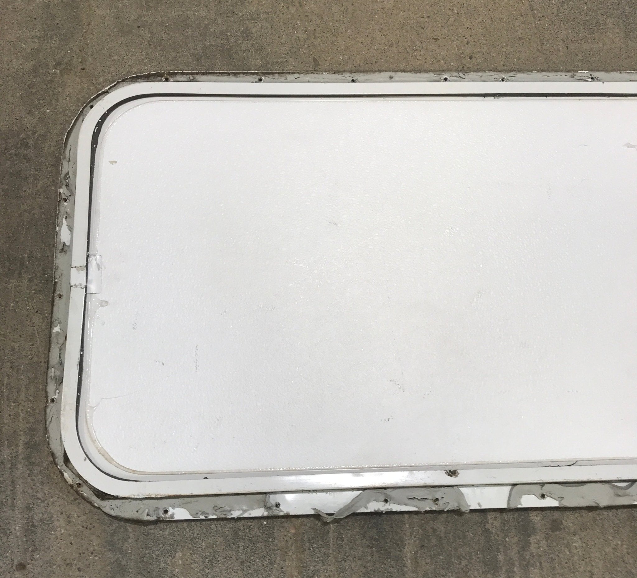 Used Radius Cornered Cargo Door 29 3/4" x 16 1/4" x 3/4"D - Young Farts RV Parts
