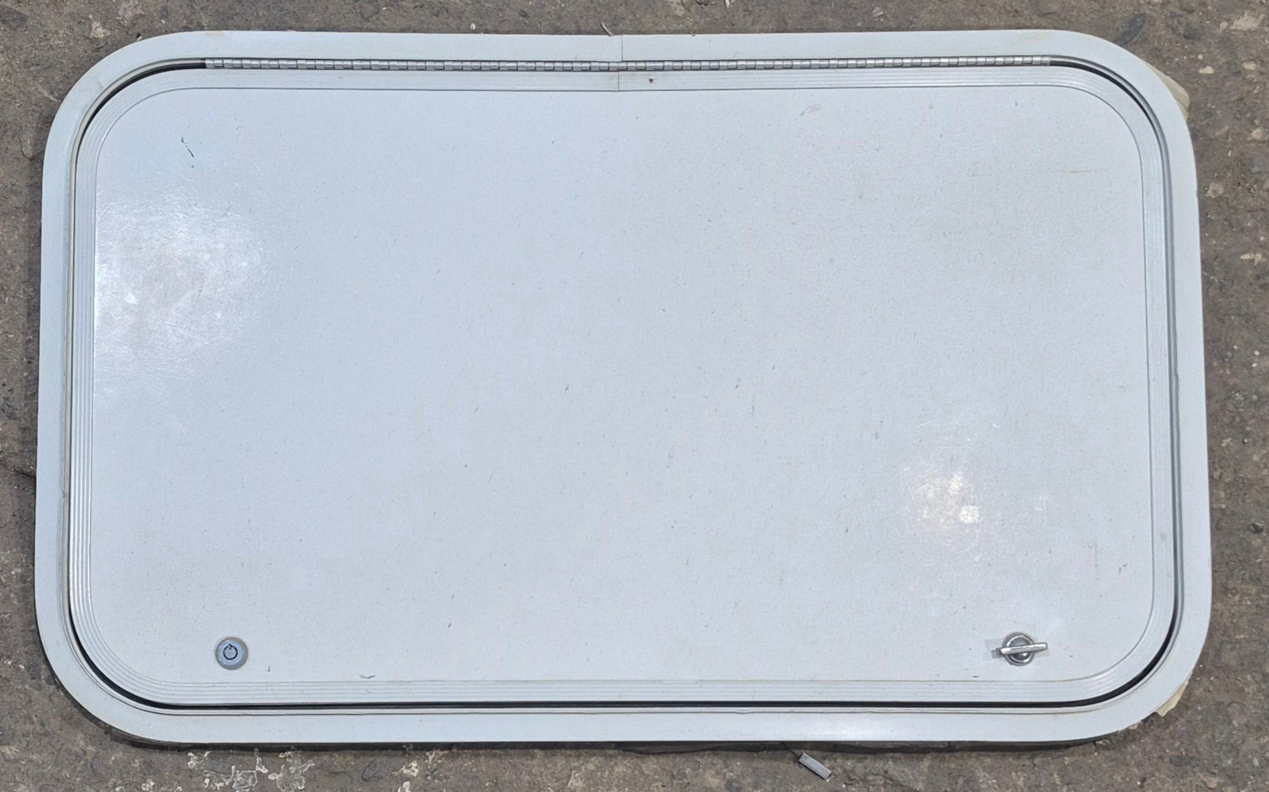 Used Radius Cornered Cargo Door 29 3/4" x 17 7/8" x 1/2" D - Young Farts RV Parts