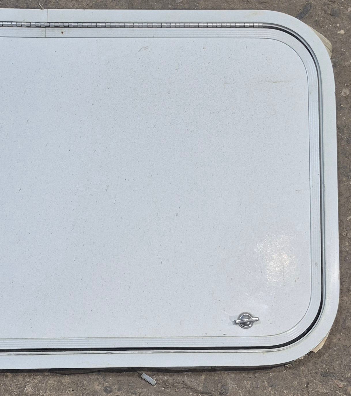 Used Radius Cornered Cargo Door 29 3/4" x 17 7/8" x 1/2" D - Young Farts RV Parts