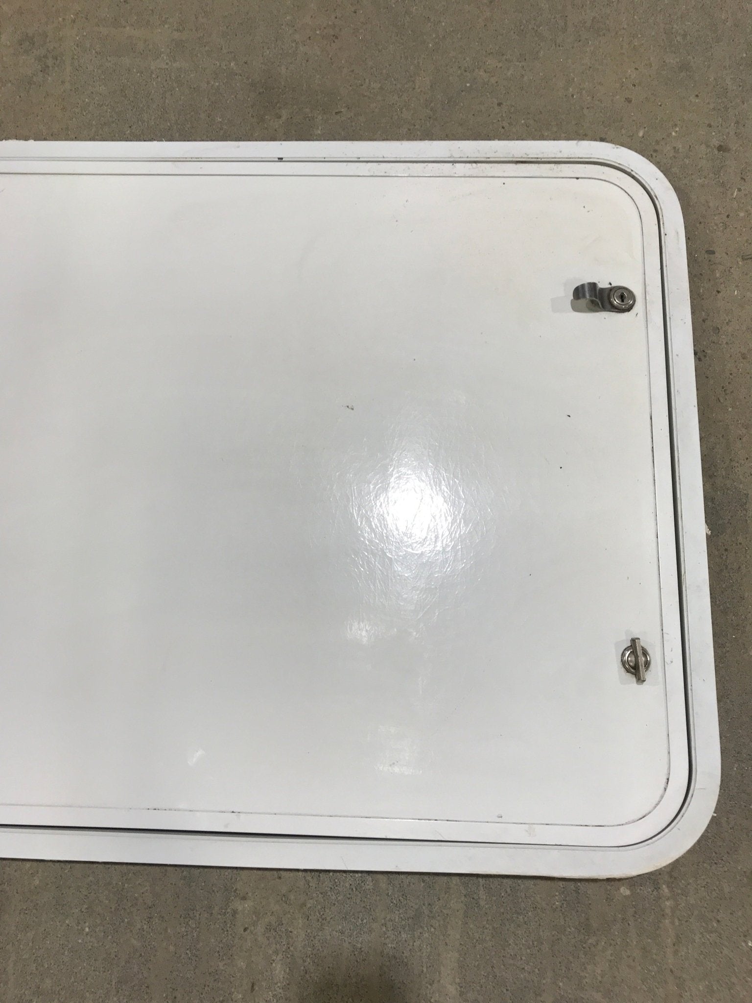Used Radius Cornered Cargo Door 29 3/4" x 23 3/4" x 3/4" D - Young Farts RV Parts