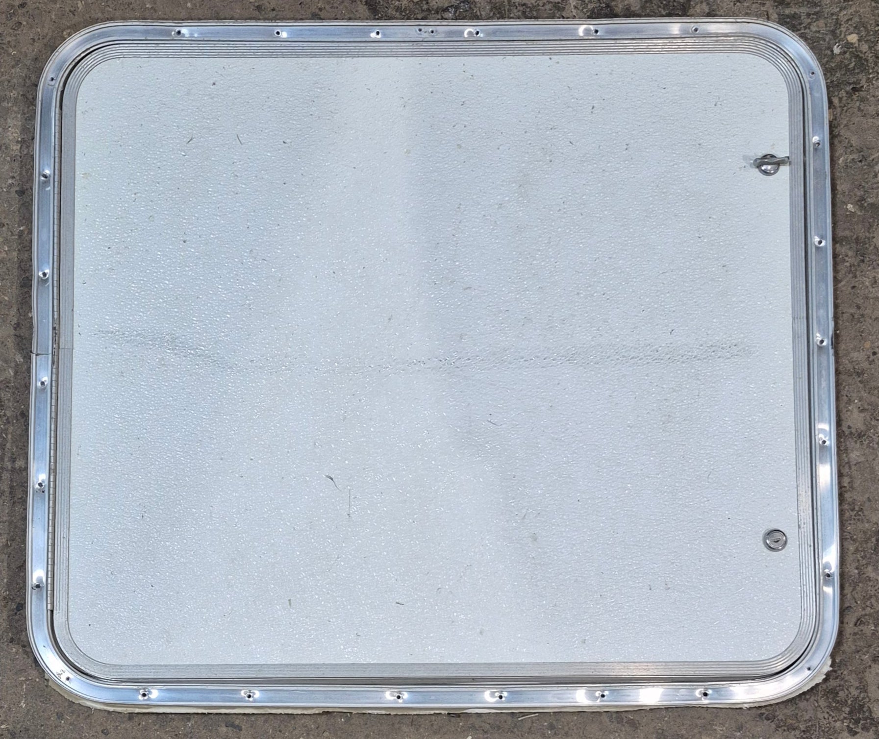 Used Radius Cornered Cargo Door 29 3/4" x 25 7/8" x 1/2" D - Young Farts RV Parts
