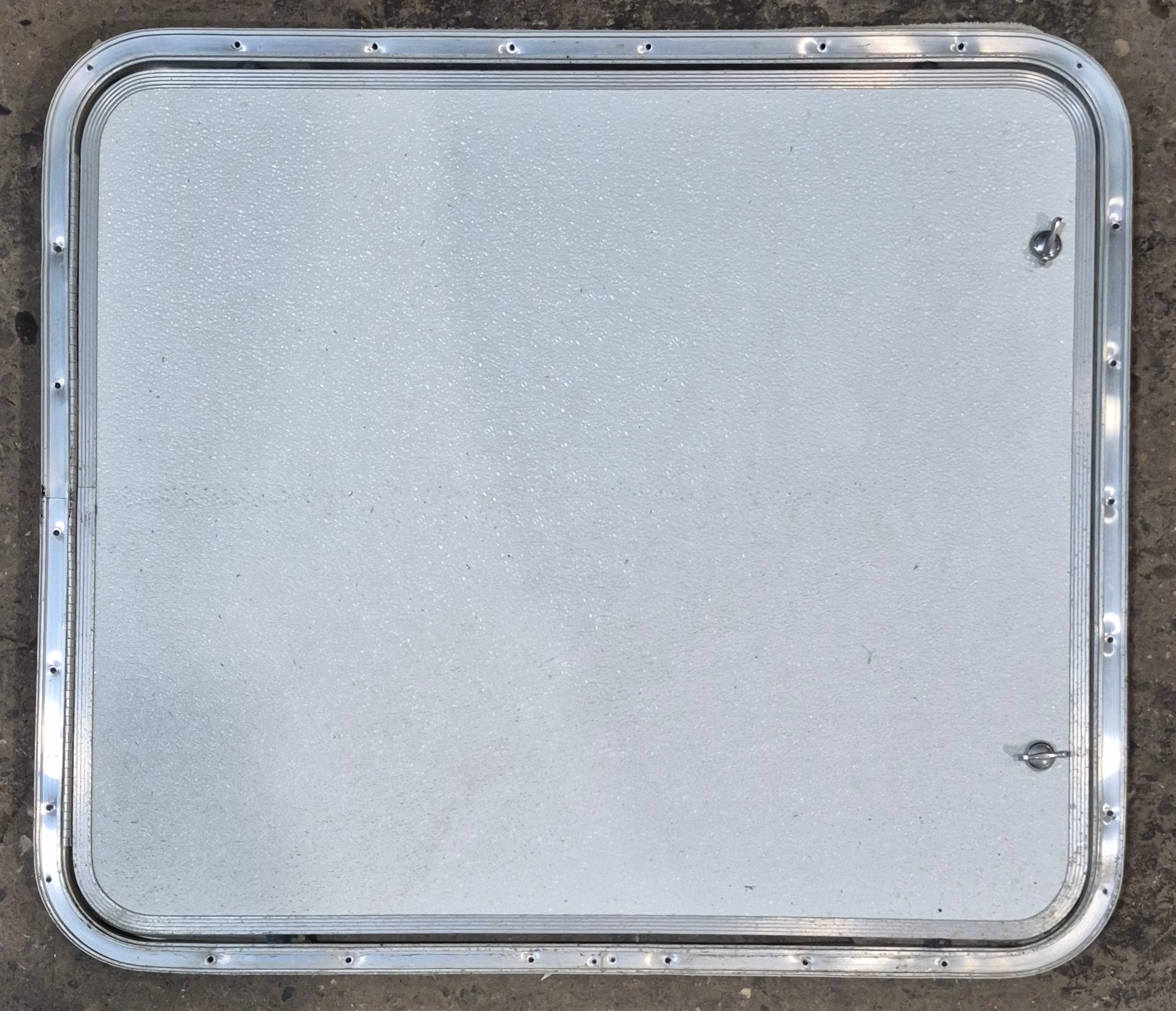 Used Radius Cornered Cargo Door 29 3/4" x 25 7/8" x 1/2" D - Young Farts RV Parts