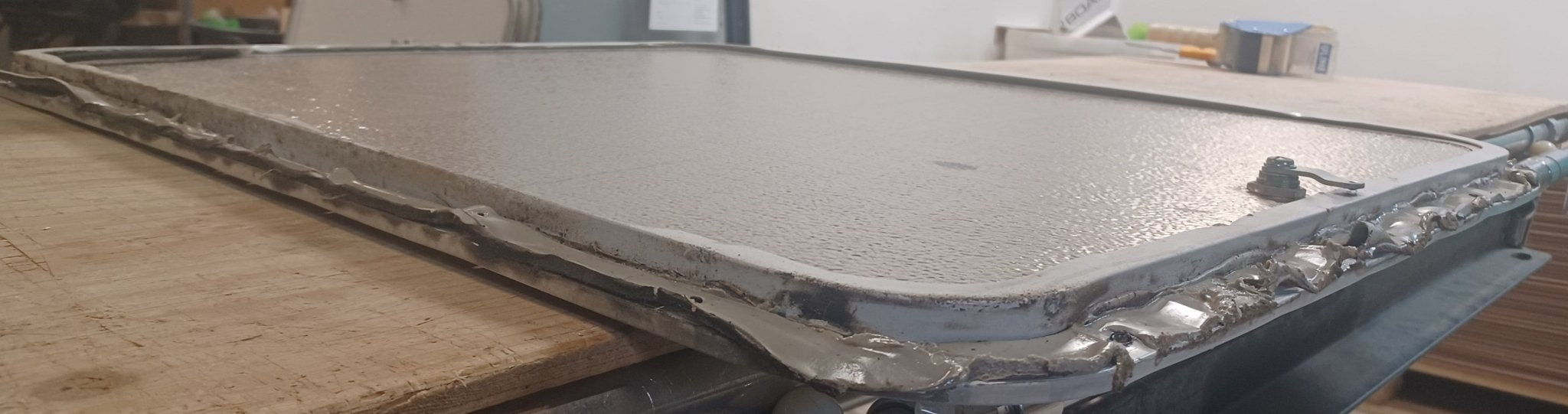 Used Radius Cornered Cargo Door 29 3/4" x 25 7/8" x 5/8" D - Young Farts RV Parts