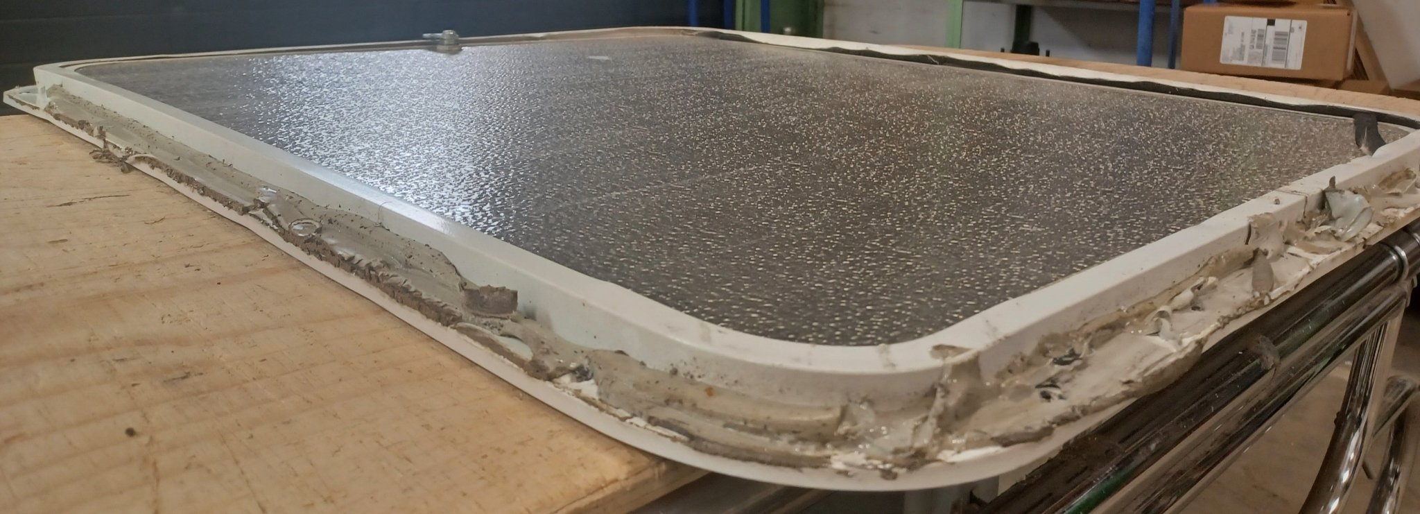 Used Radius Cornered Cargo Door 29 3/4" x 25 7/8" x 5/8" D - Young Farts RV Parts