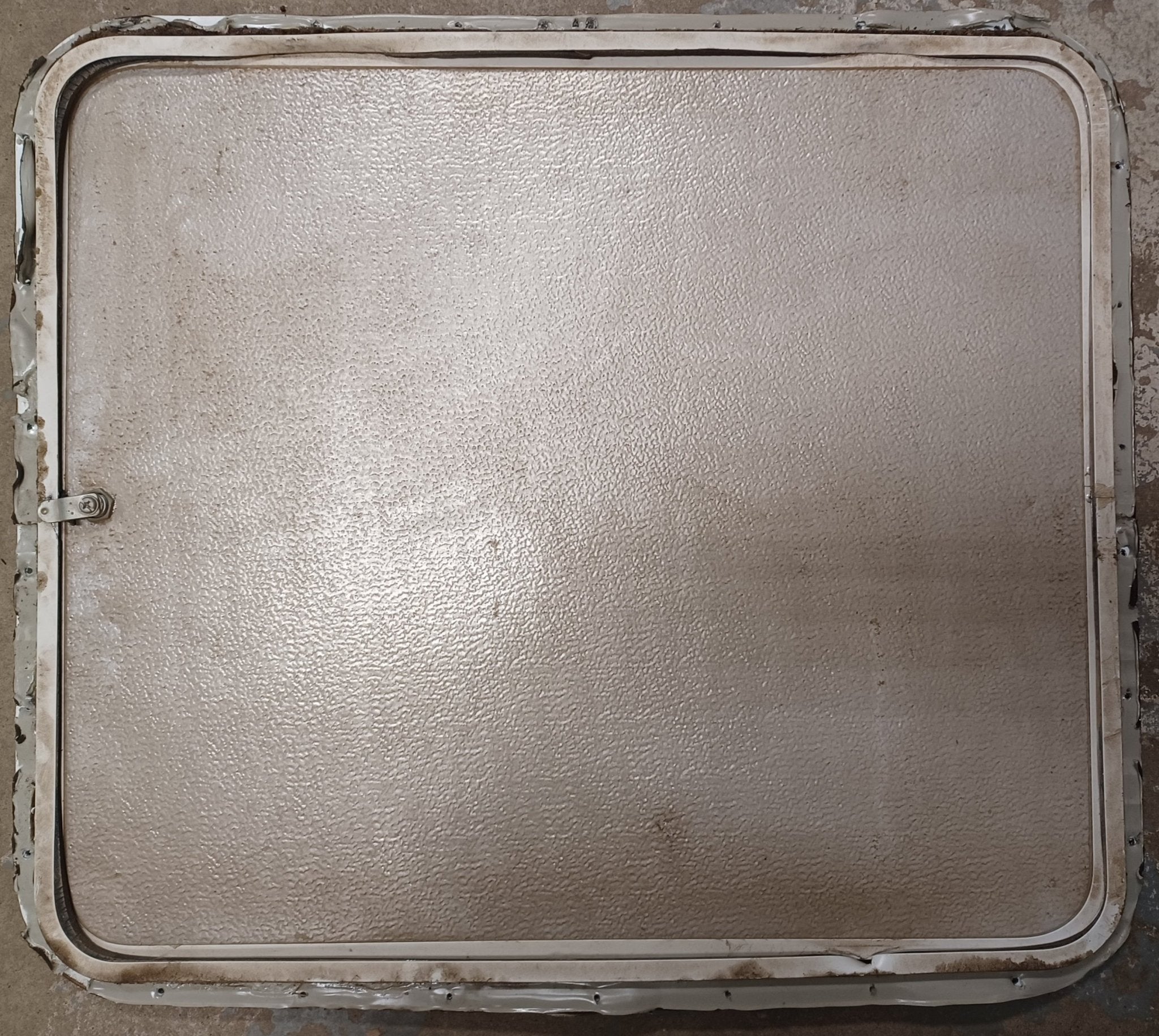 Used Radius Cornered Cargo Door 29 3/4" x 26" x 5/8" D - Young Farts RV Parts