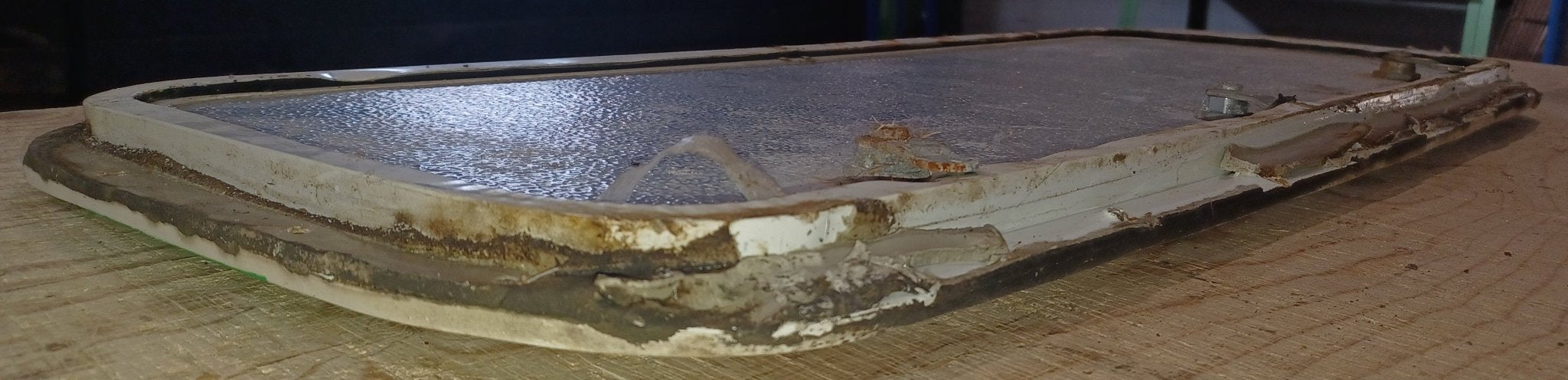 Used Radius Cornered Cargo Door 29 7/8" x 11 7/8" x 5/8"D - Young Farts RV Parts