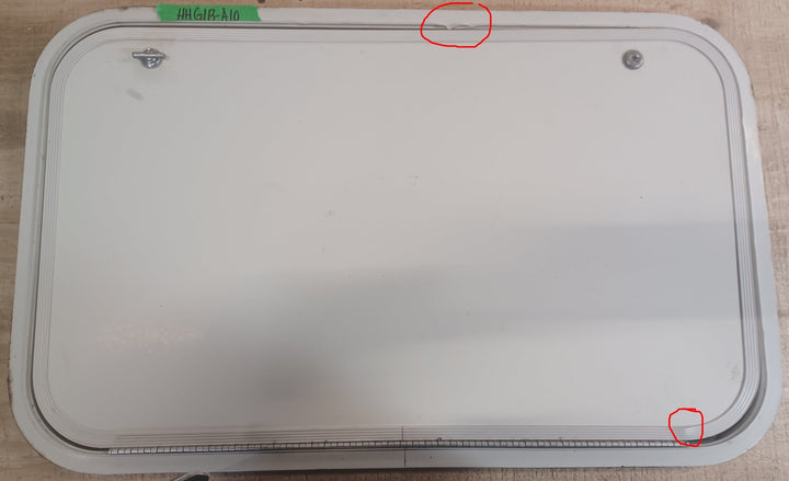 Used Radius Cornered Cargo Door 29 7/8" x 17 3/4" x 5/8"D - Young Farts RV Parts