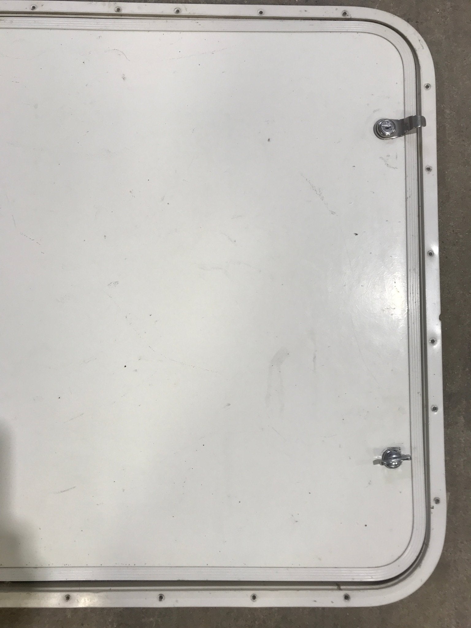 Used Radius Cornered Cargo Door 29 7/8" x 25 7/8" x 3/4" D - Young Farts RV Parts