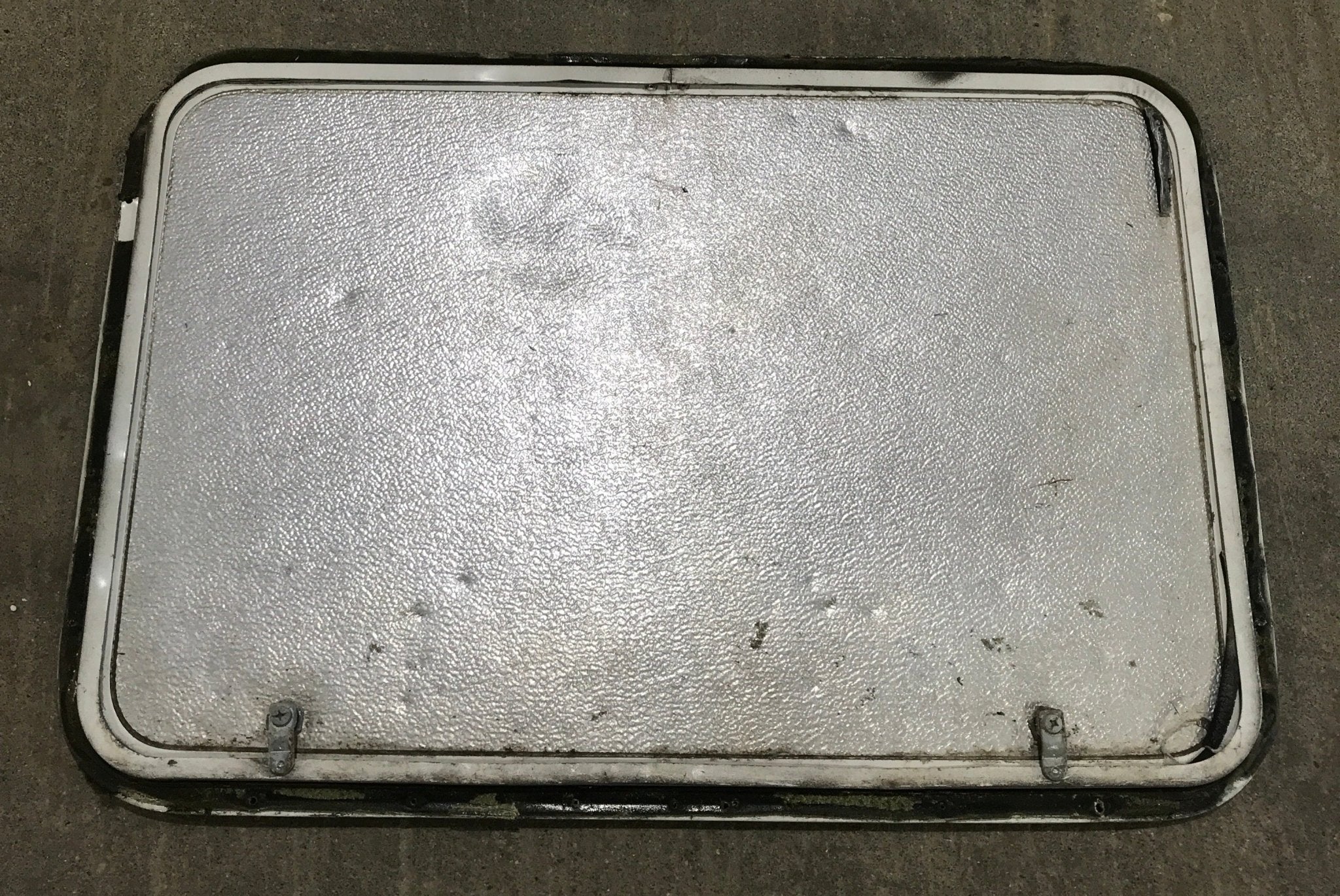 Used Radius Cornered Cargo Door 30" W x 20" H x 3/4" D - Young Farts RV Parts