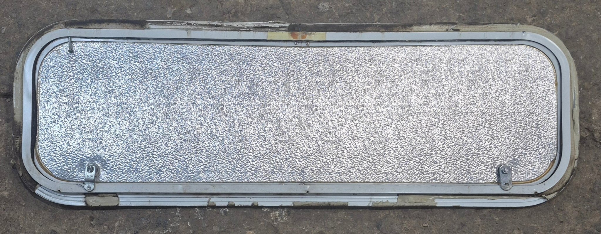 Used Radius Cornered Cargo Door 35 3/4" x 10 7/8" x 1/2" D - Young Farts RV Parts