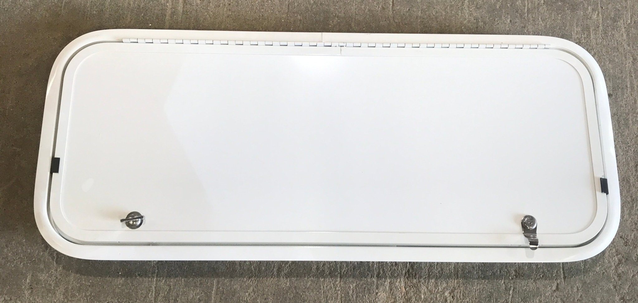 Used Radius Cornered Cargo Door 35 3/4" x 13 3/4" x 1 7/8"D - Young Farts RV Parts