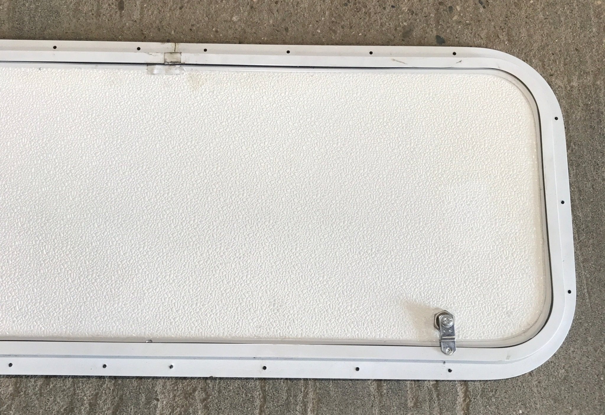 Used Radius Cornered Cargo Door 35 3/4" x 13 3/4" x 3/4"D - Young Farts RV Parts