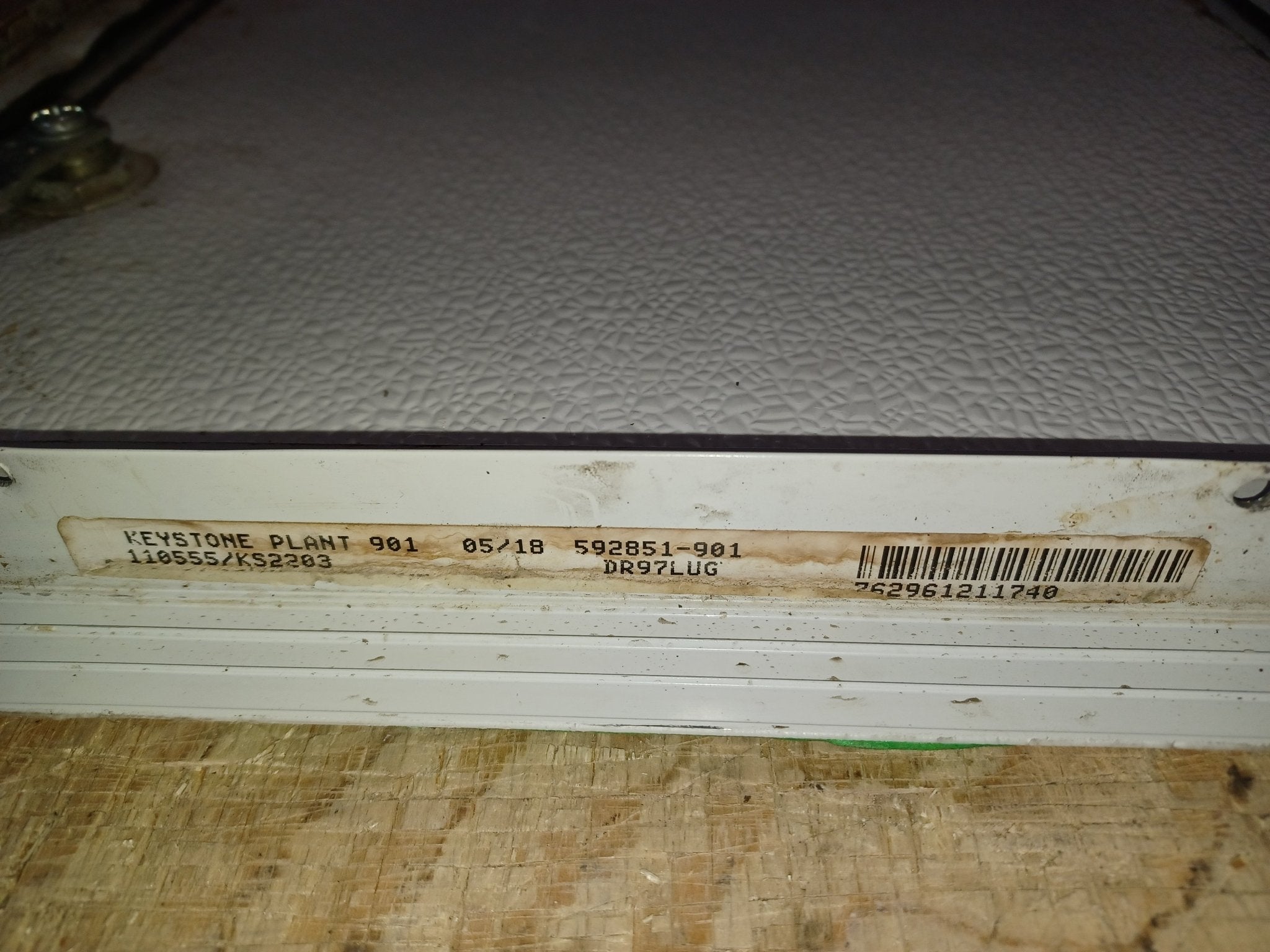 Used Radius Cornered Cargo Door 35 3/4" x 13 7/8" x 1"D - Young Farts RV Parts