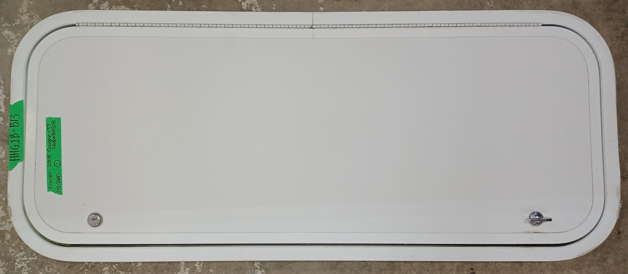 Used Radius Cornered Cargo Door 35 3/4" x 13 7/8" x 1"D - Young Farts RV Parts