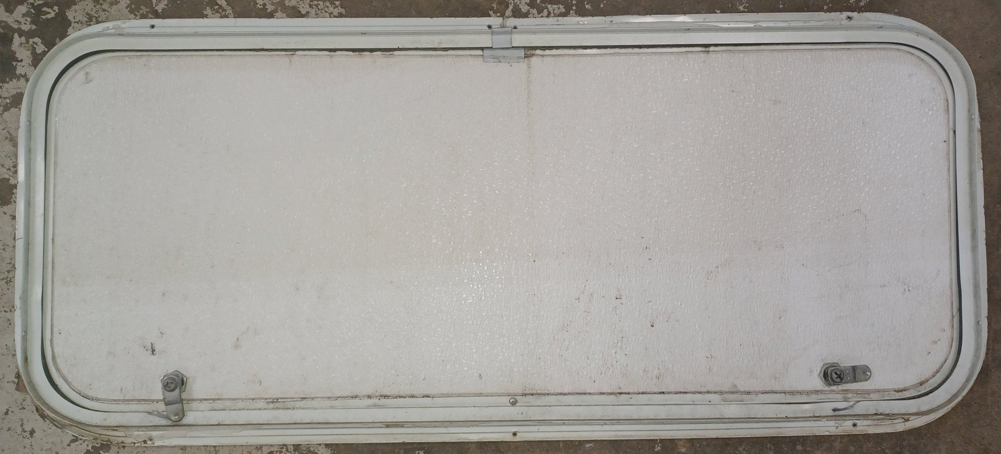 Used Radius Cornered Cargo Door 35 3/4" x 14 7/8" x 1"D - Young Farts RV Parts