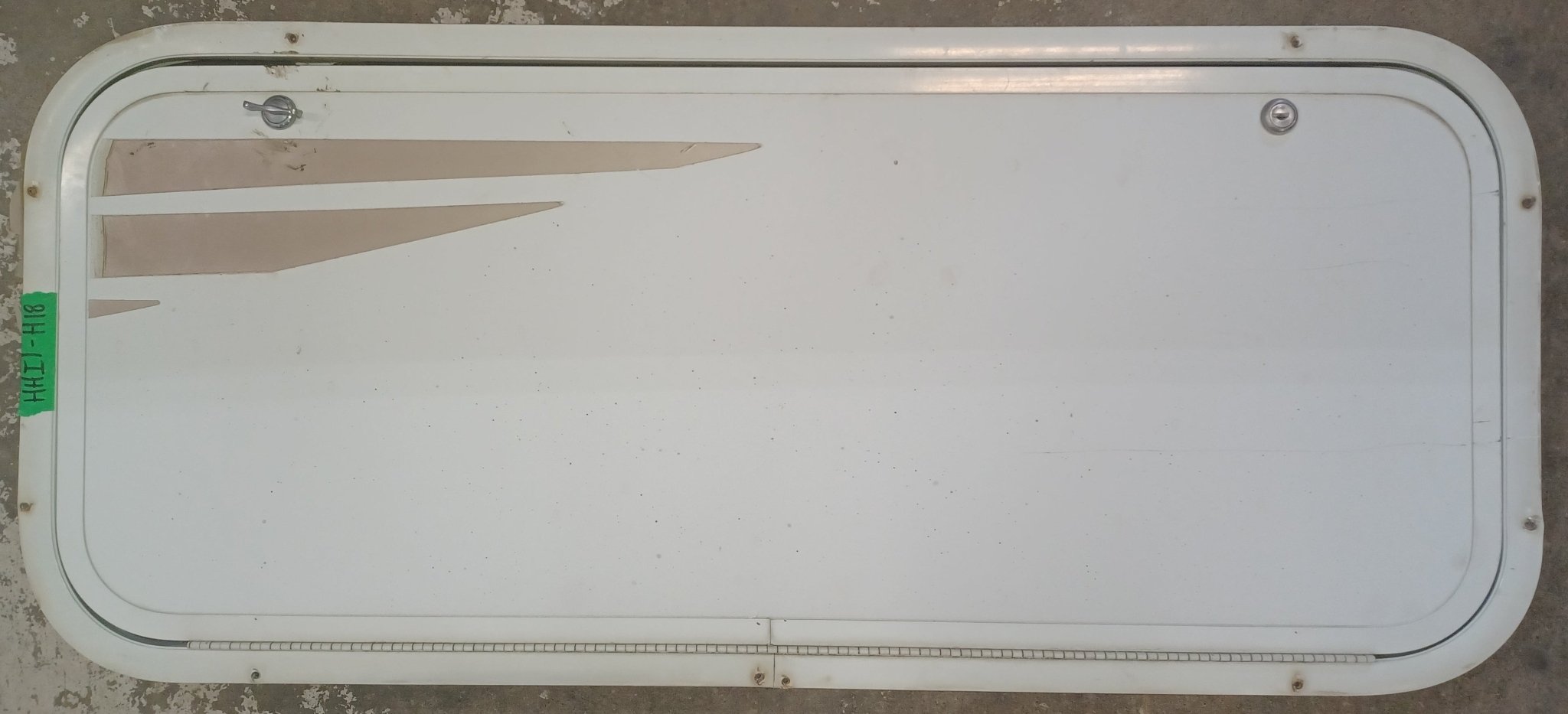 Used Radius Cornered Cargo Door 35 3/4" x 14 7/8" x 1"D - Young Farts RV Parts