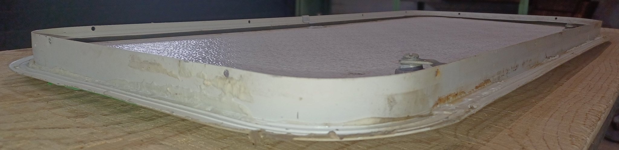 Used Radius Cornered Cargo Door 35 3/4" x 14 7/8" x 1"D - Young Farts RV Parts