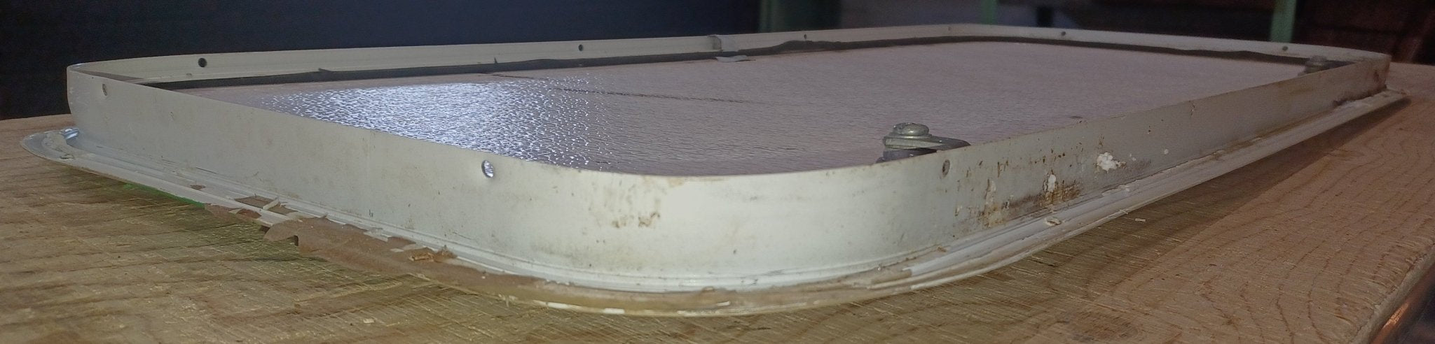 Used Radius Cornered Cargo Door 35 3/4" x 14 7/8" x 1"D - Young Farts RV Parts