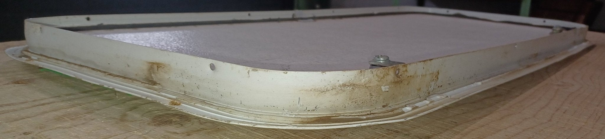 Used Radius Cornered Cargo Door 35 3/4" x 14 7/8" x 1"D - Young Farts RV Parts