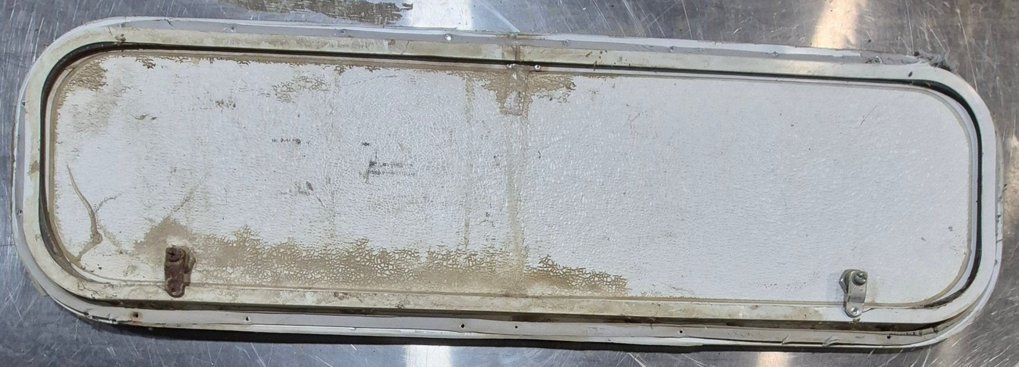 Used Radius Cornered Cargo Door 35 3/4" x 9 7/8" x 1/2" - Young Farts RV Parts