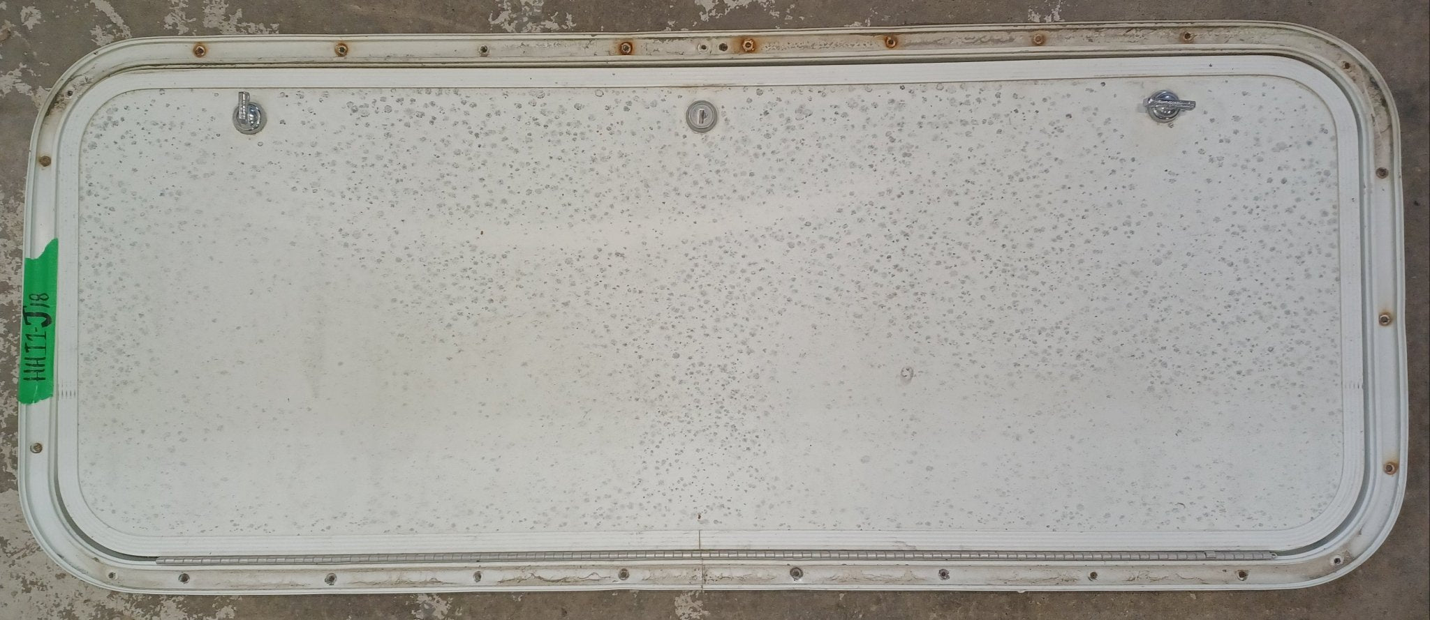 Used Radius Cornered Cargo Door 35 7/8" x 13 7/8" x 5/8"D - Young Farts RV Parts