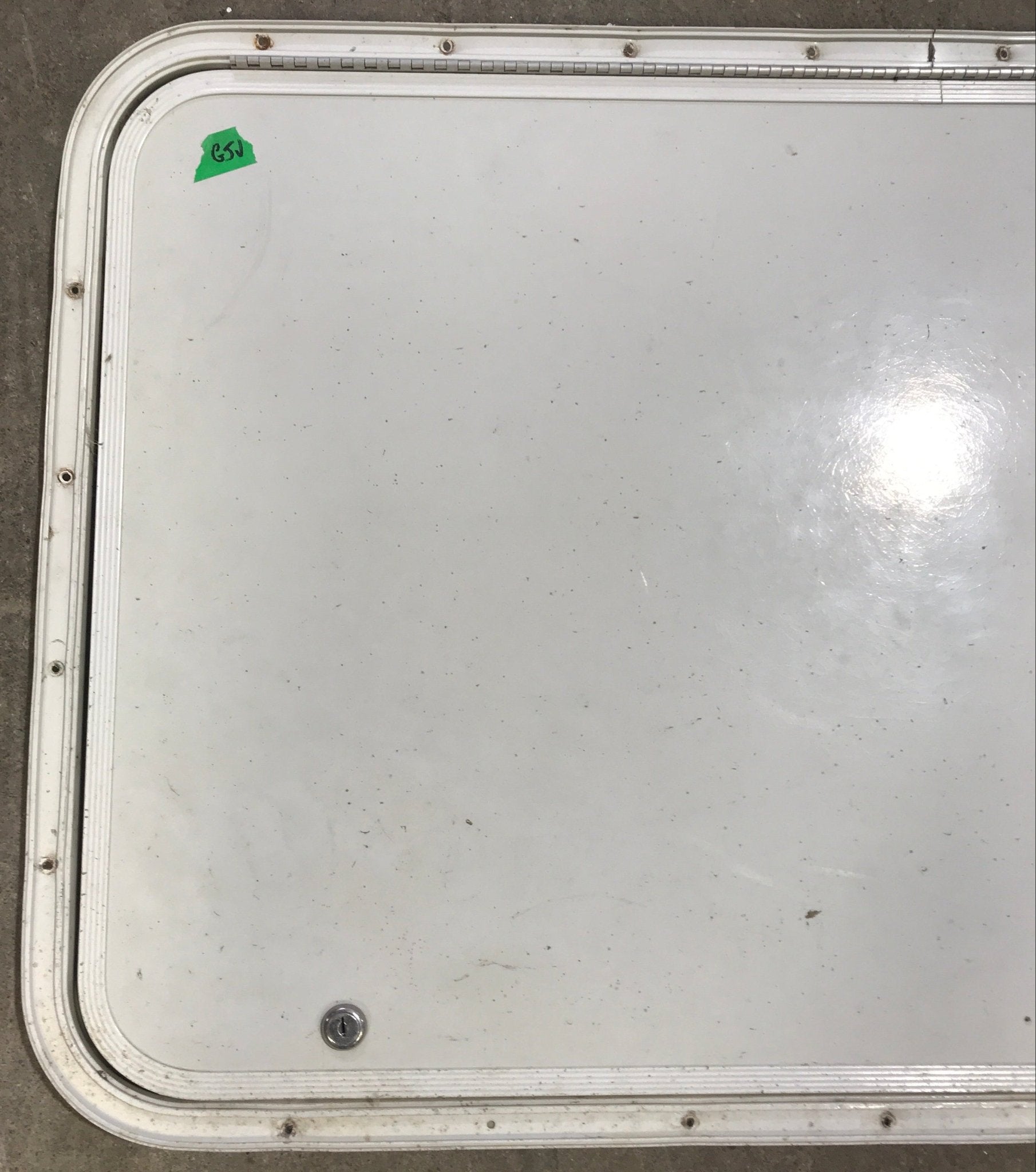 Used Radius Cornered Cargo Door 36" x 21 3/4" x 1/2" D - Young Farts RV Parts