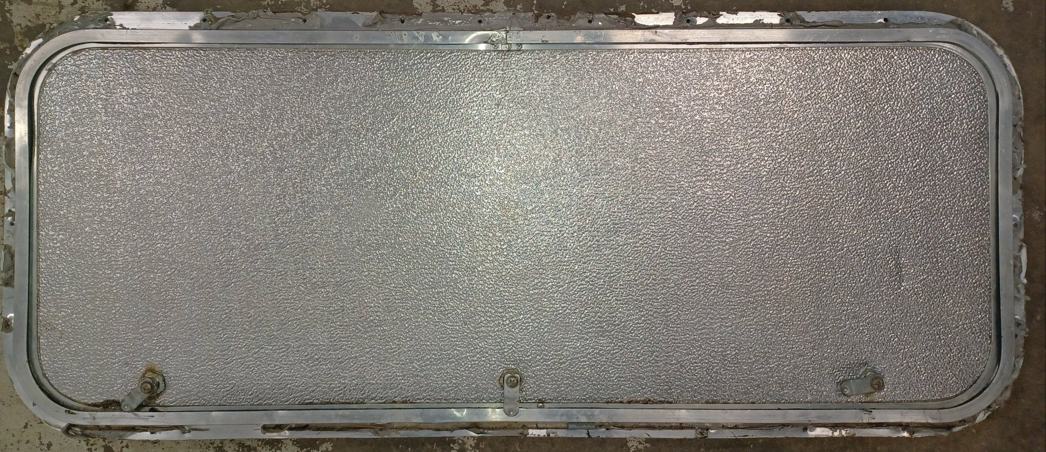 Used Radius Cornered Cargo Door 39 3/4" x 15 3/4" x 5/8"D - Young Farts RV Parts