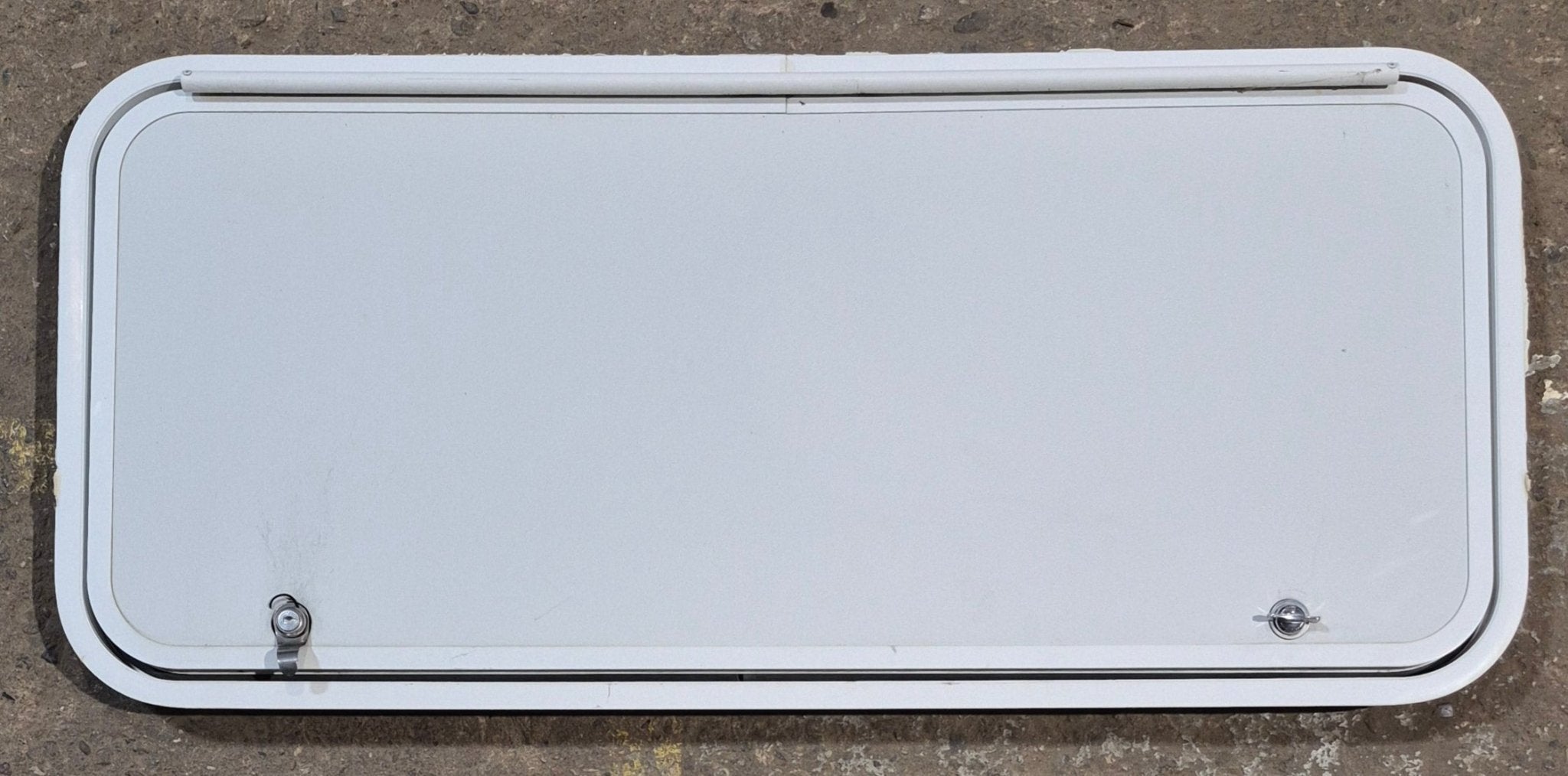 Used Radius Cornered Cargo Door 39 3/4" x 17 1/4" x 2"D - Young Farts RV Parts