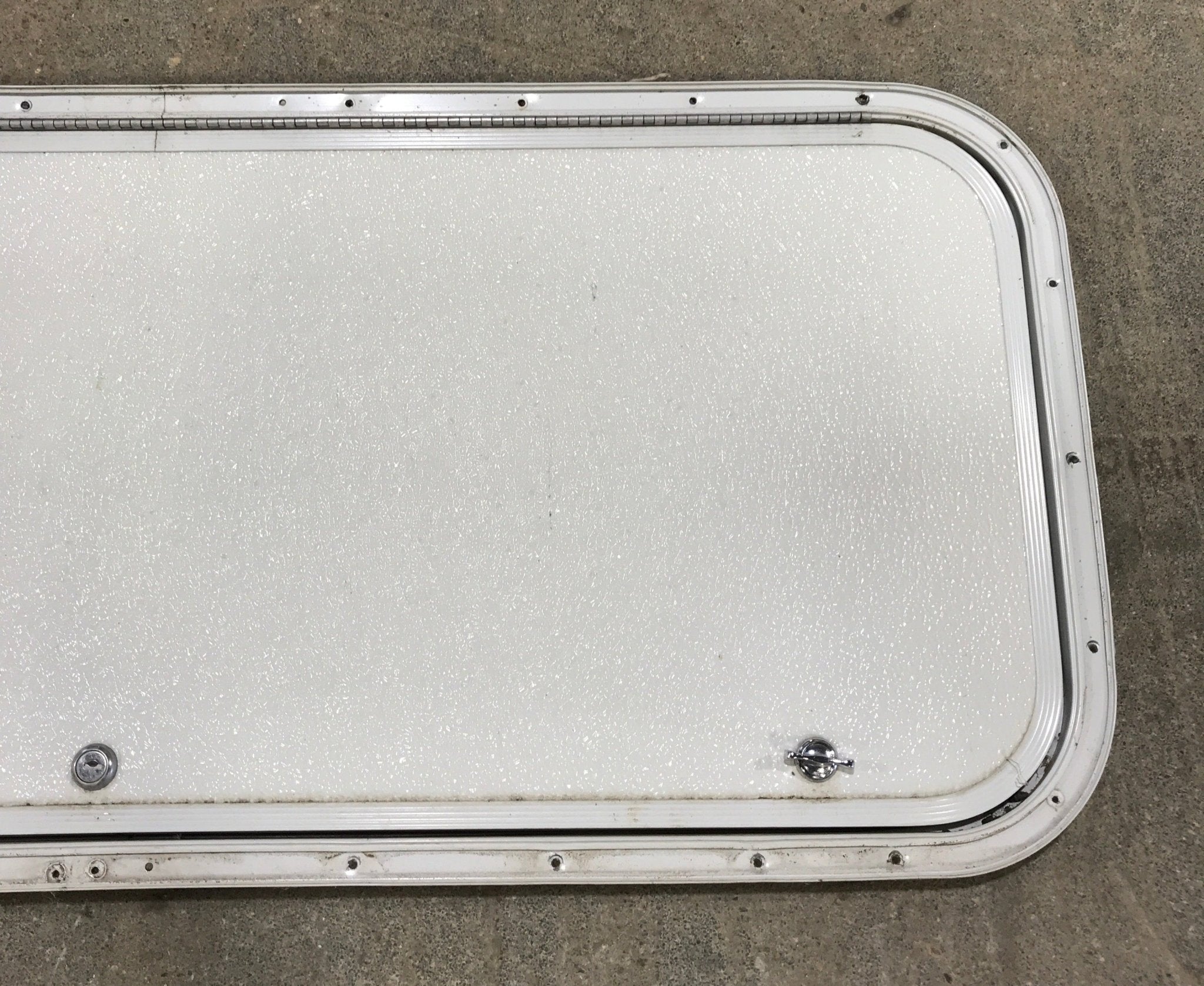 Used Radius Cornered Cargo Door 40" x 16" x 3/4" D - Young Farts RV Parts