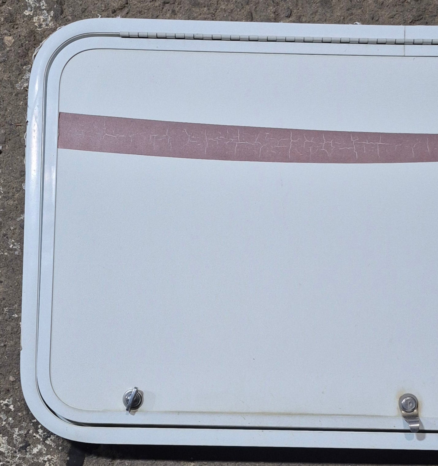 Used Radius Cornered Cargo Door 40" x 21 1/2" x 1 7/8" D - Young Farts RV Parts