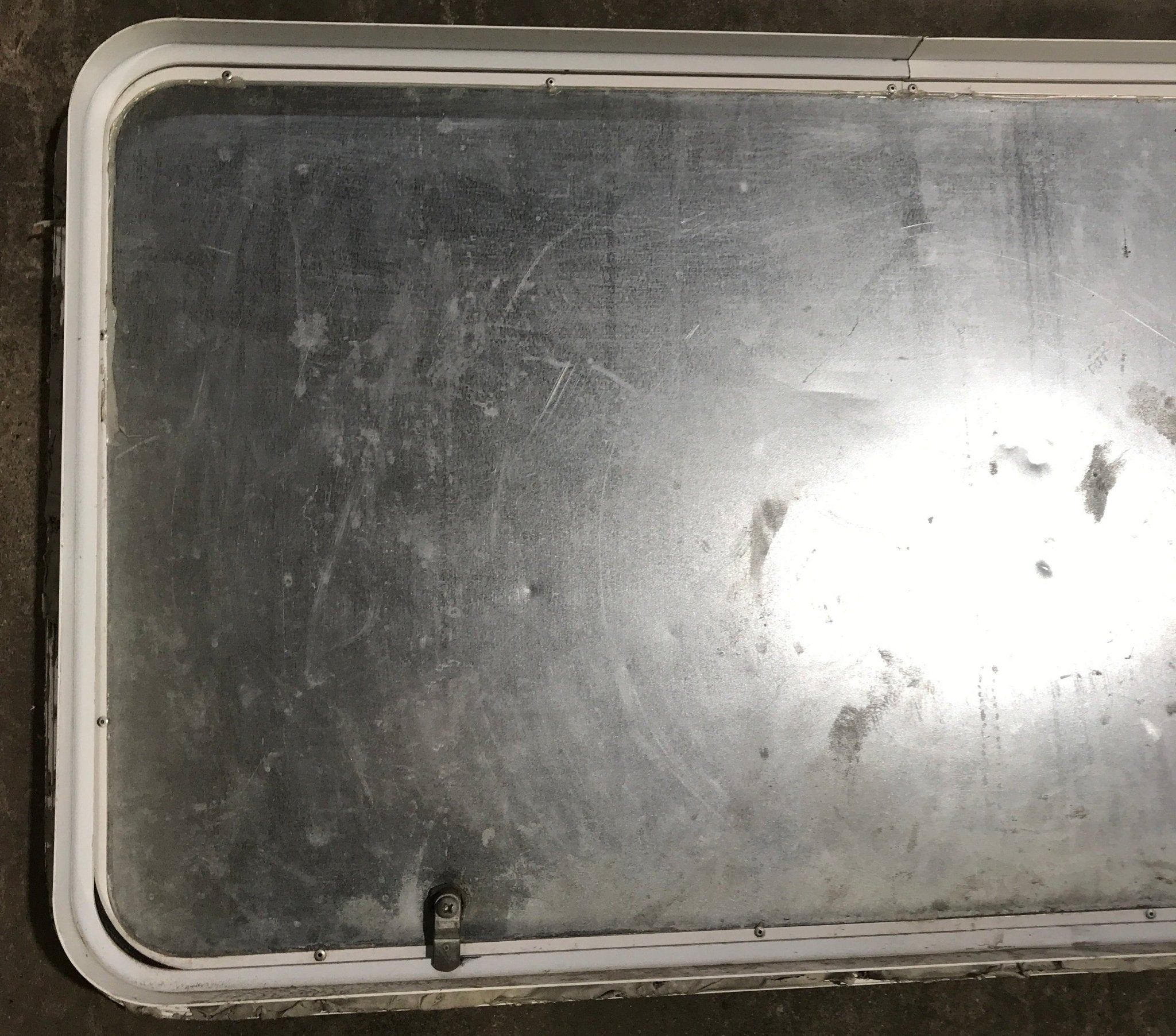 Used Radius Cornered Cargo Door 41 3/4" x 22 3/4" x 1 7/8" D - Young Farts RV Parts