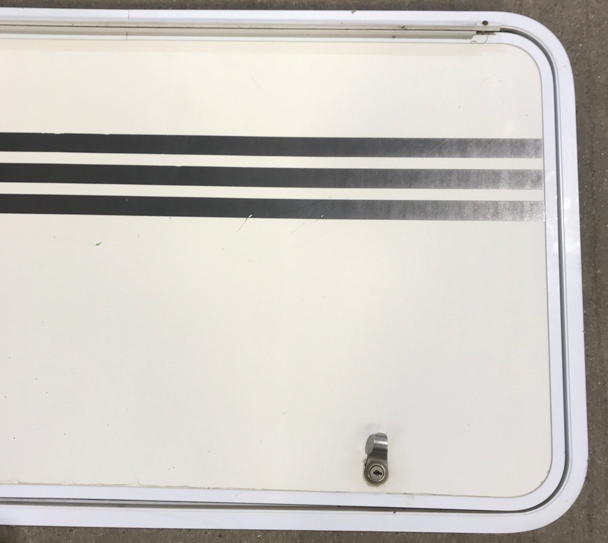 Used Radius Cornered Cargo Door 41 3/4" x 22 3/4" x 1 7/8" D - Young Farts RV Parts