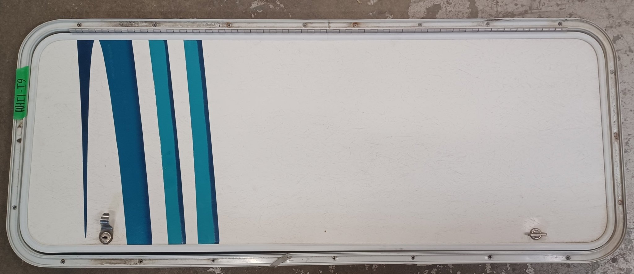 Used Radius Cornered Cargo Door 45 1/4" x 17 1/2" x 5/8"D - Young Farts RV Parts